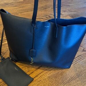 Yves Saint Laurent Black Leather Tote